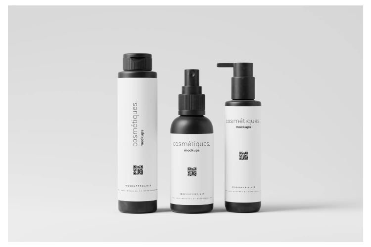 Cosmetic items with QR codes